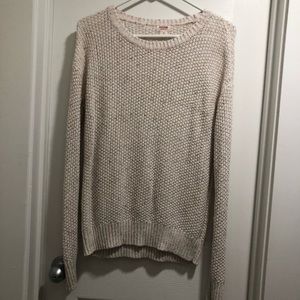 Cream knit sweater with confetti color